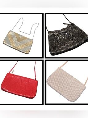 Antique Evening Bags LOT Vintage Purse Lot 1970 Chainmail Clutch Luxury Handbag